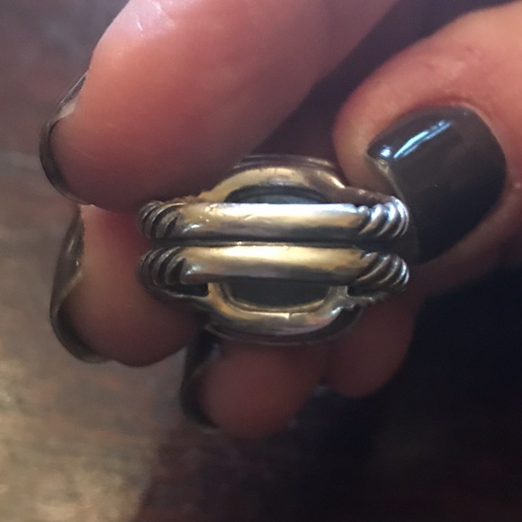 David Yurman Hematite Albion ring with diamonds - Picture 4 of 4